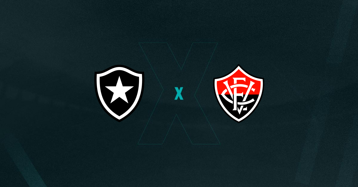 Escudos de Botafogo e Vitória, que se enfrentam pelo Brasileirão