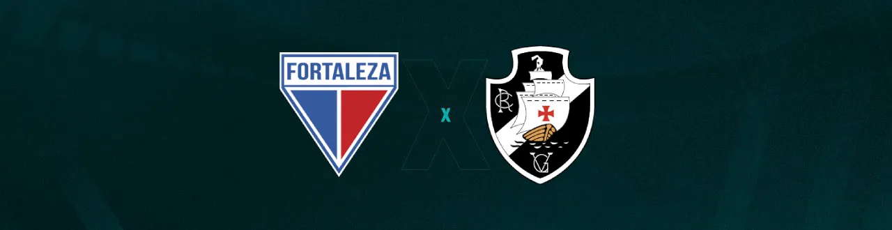 Escudos de Fortaleza e Vasco, que se enfrentam pelo Brasileirão