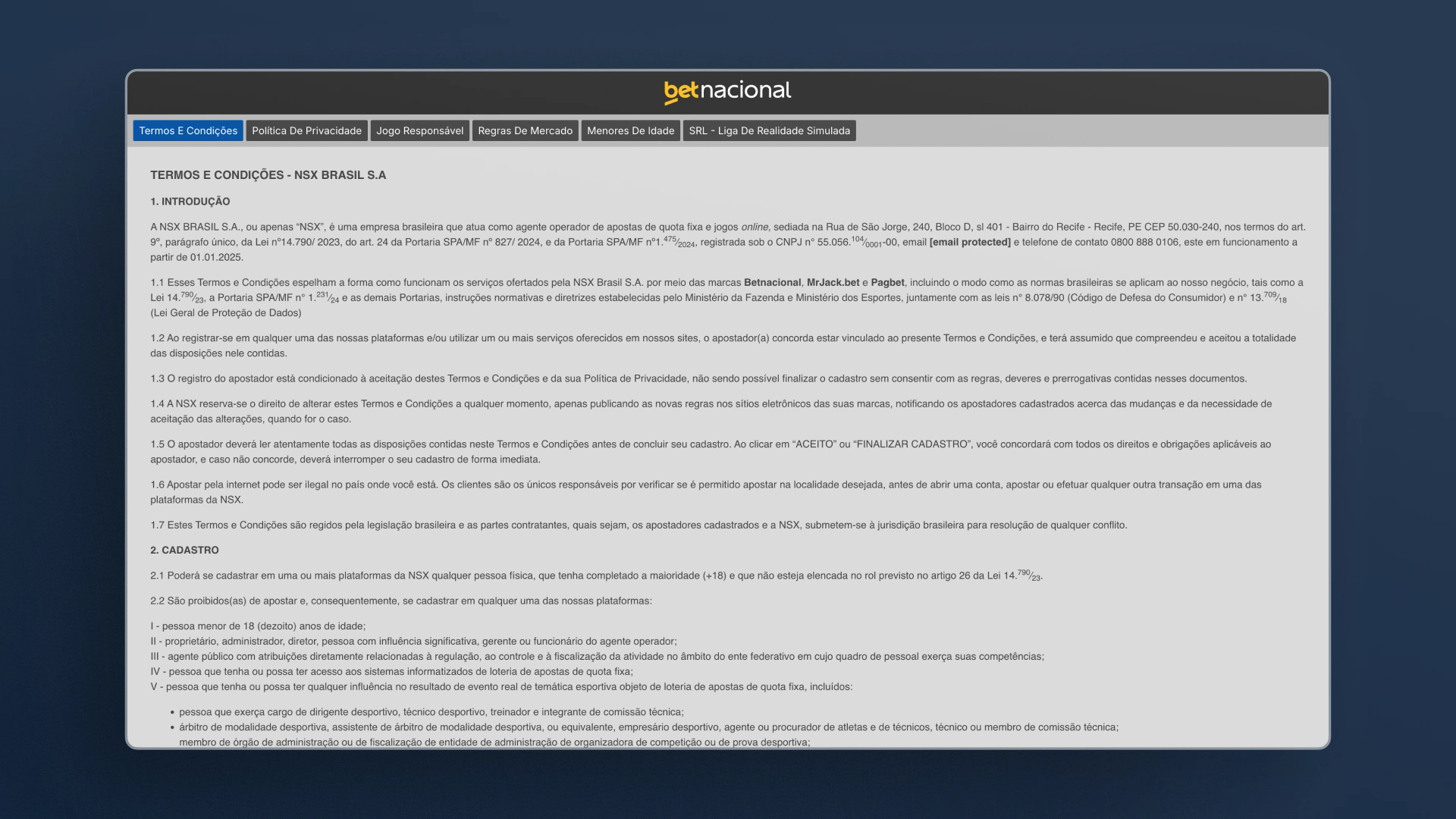 imagem Concorde com os Termos e Condições e Confirme betnacional