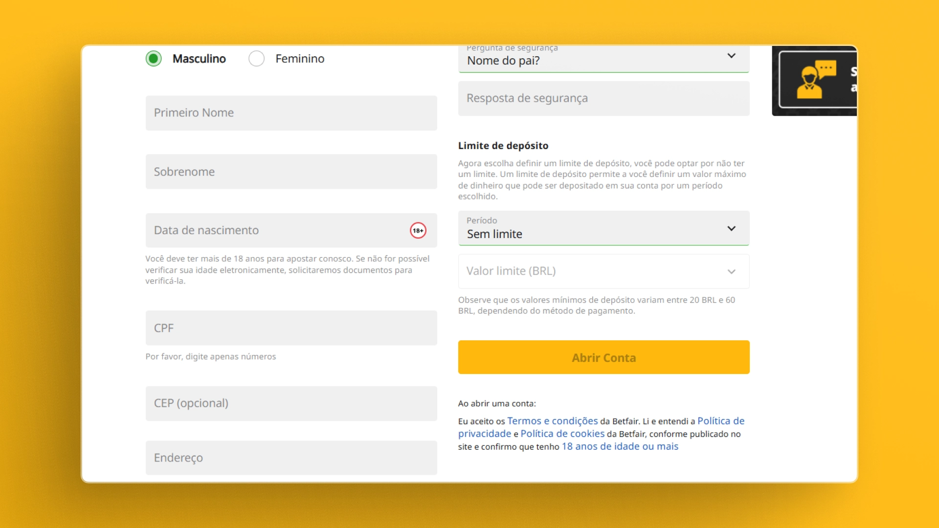 imagem Crie Suas Credenciais de Acesso