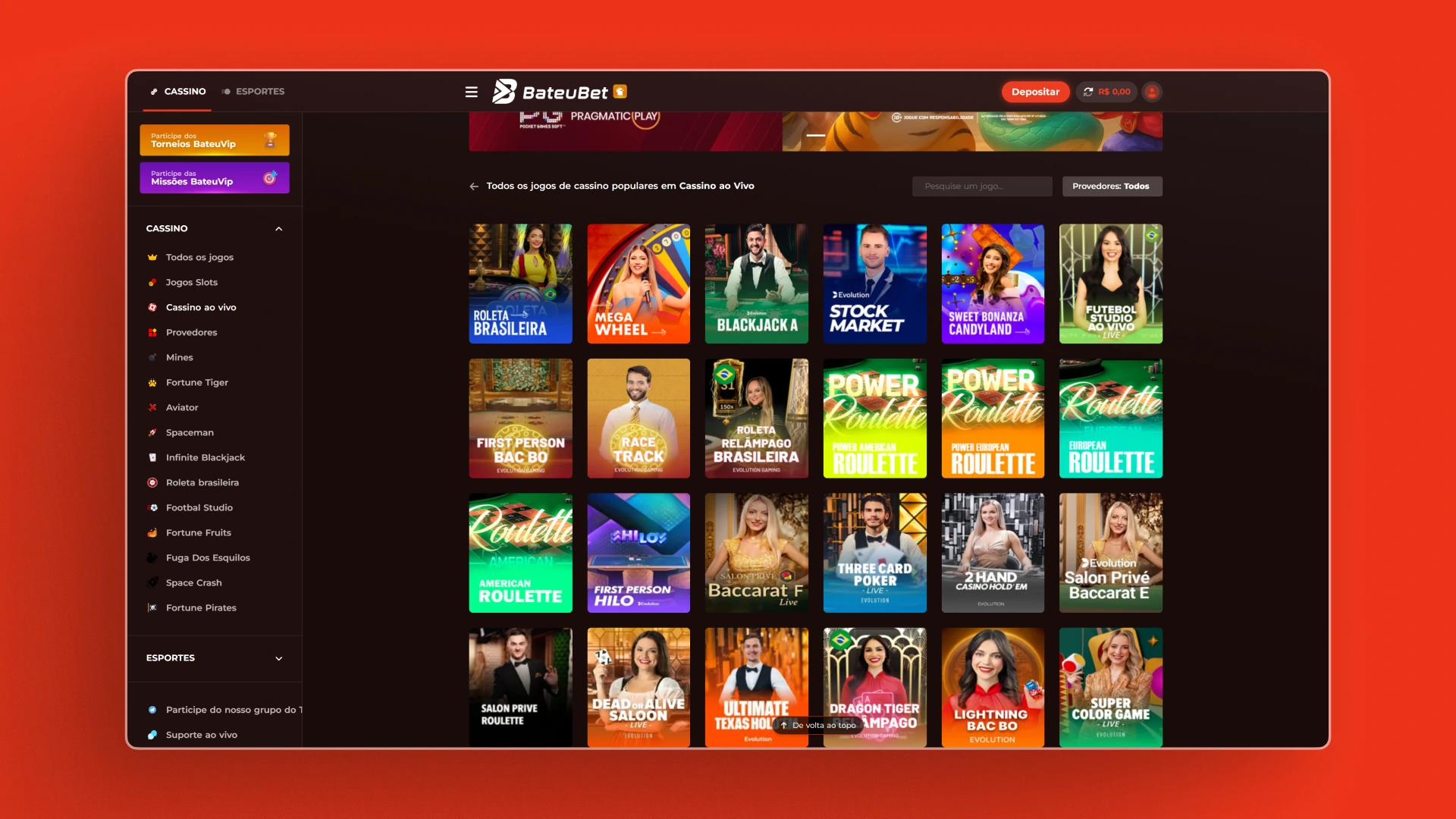 imagem Quais os melhores jogos do cassino ao vivo bateubet