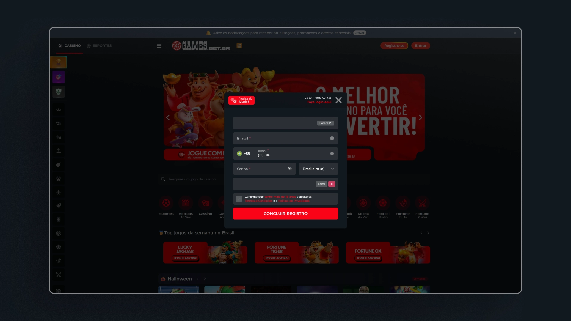 imagem cadastro 2 MCGames