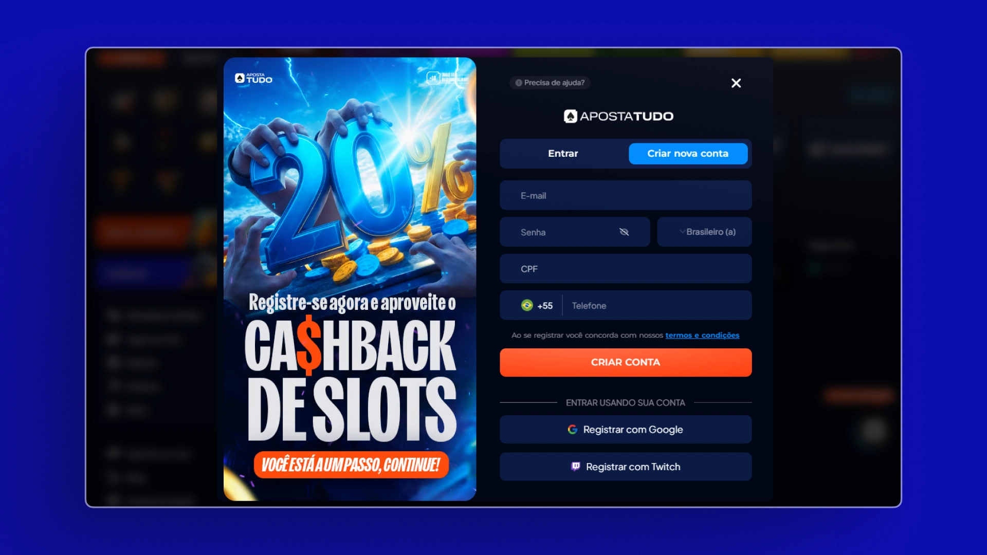 imagem cadastro 2 apostatudo