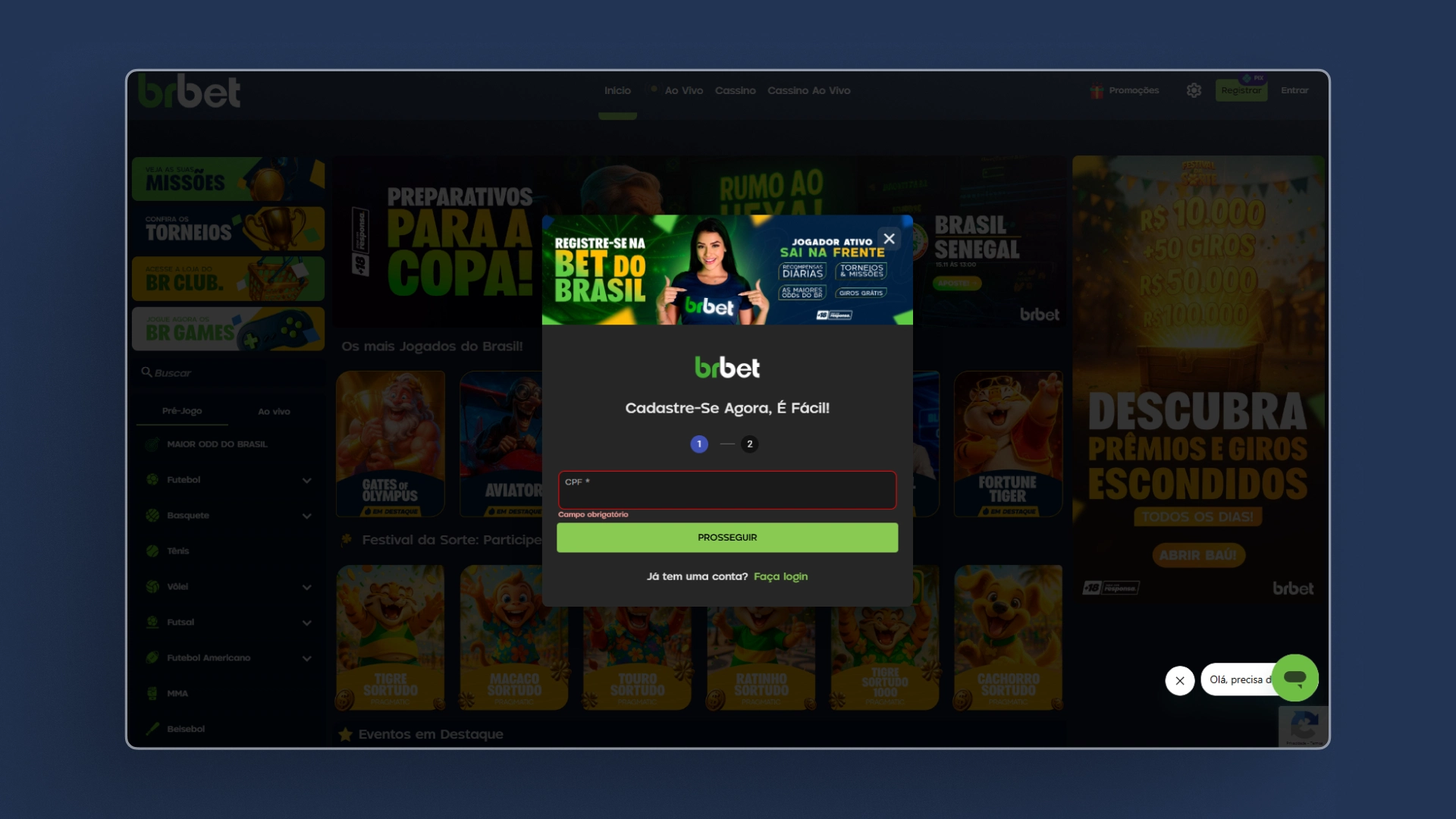 imagem cadastro 2 brbet