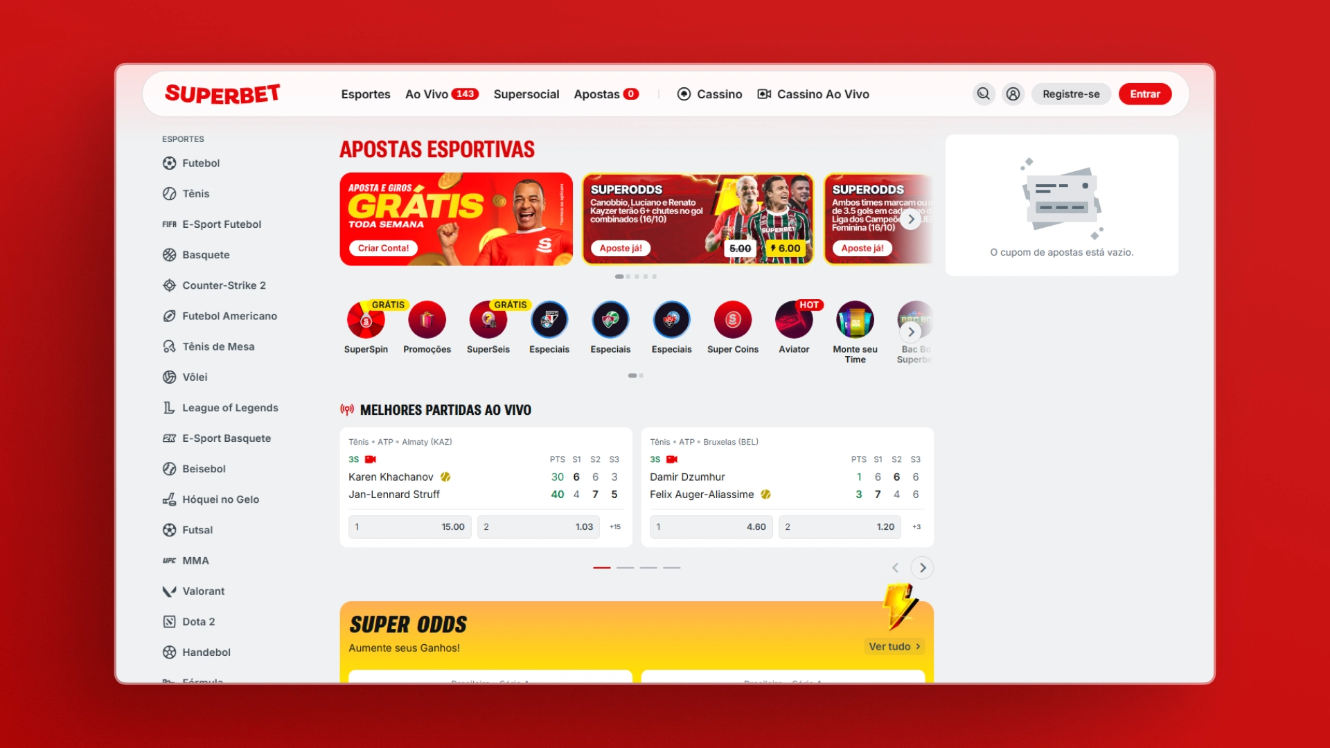 imagem cadastro passo 01 superbet