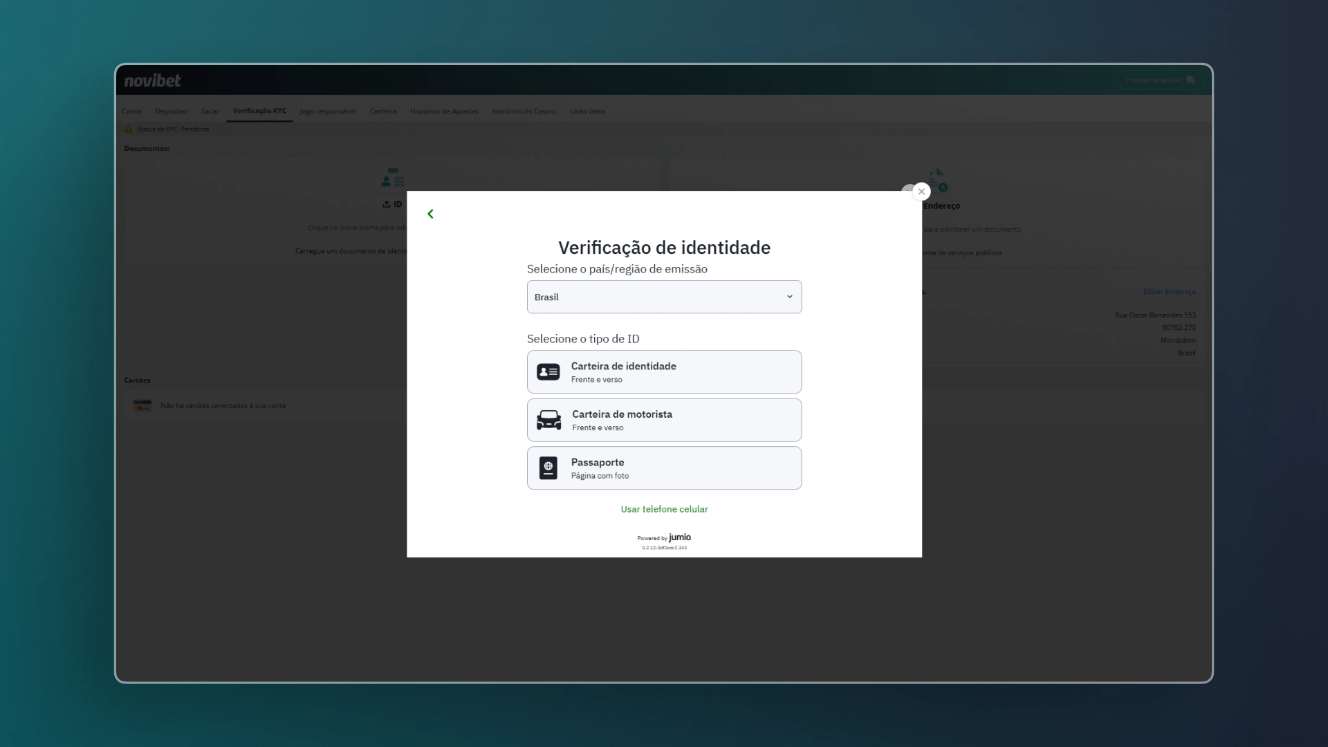 imagem cadastro passo 03 novibet
