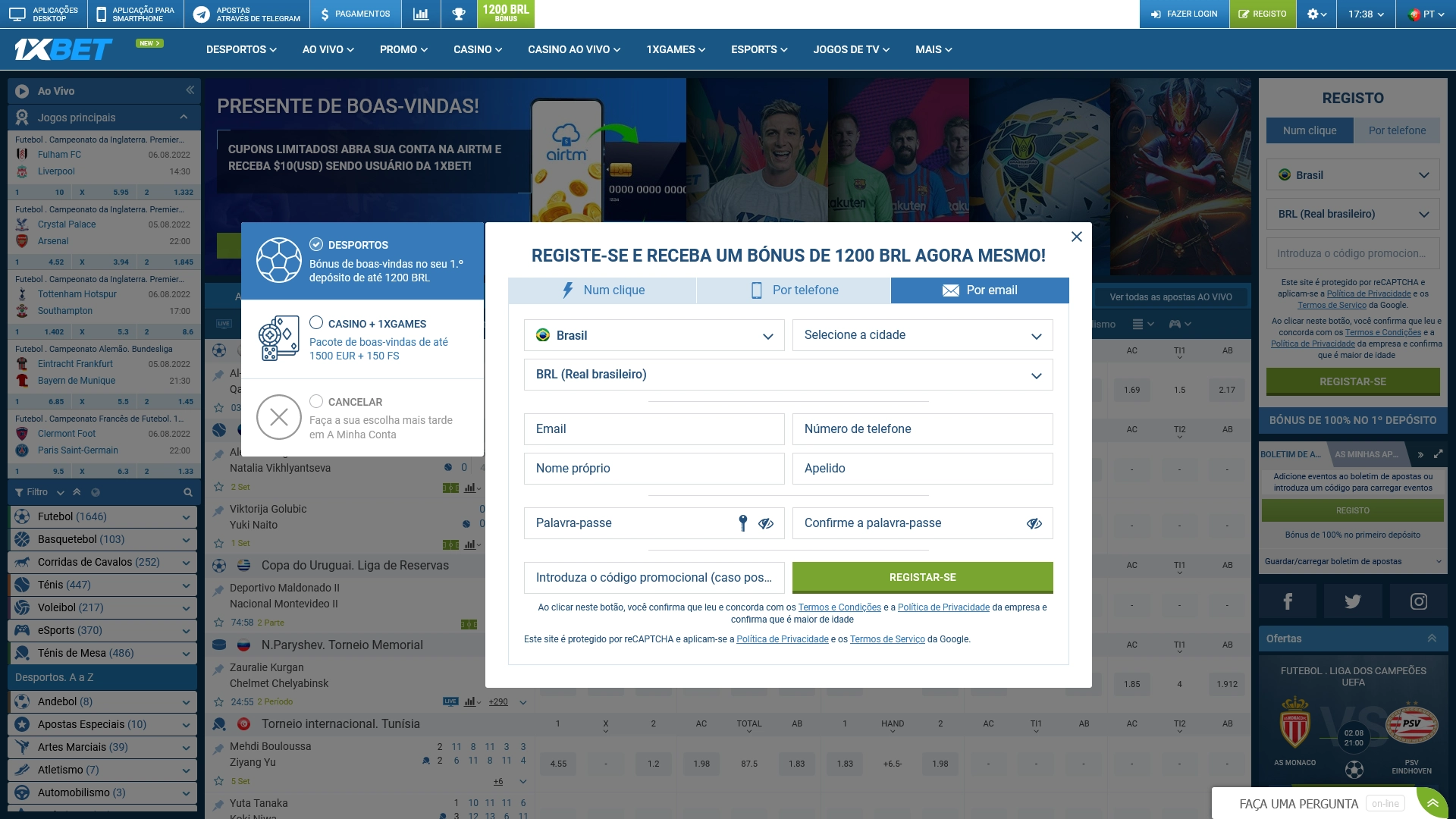 Desfrute de bônus maciços ao ganhar apostas acumuladas na 1xBet 