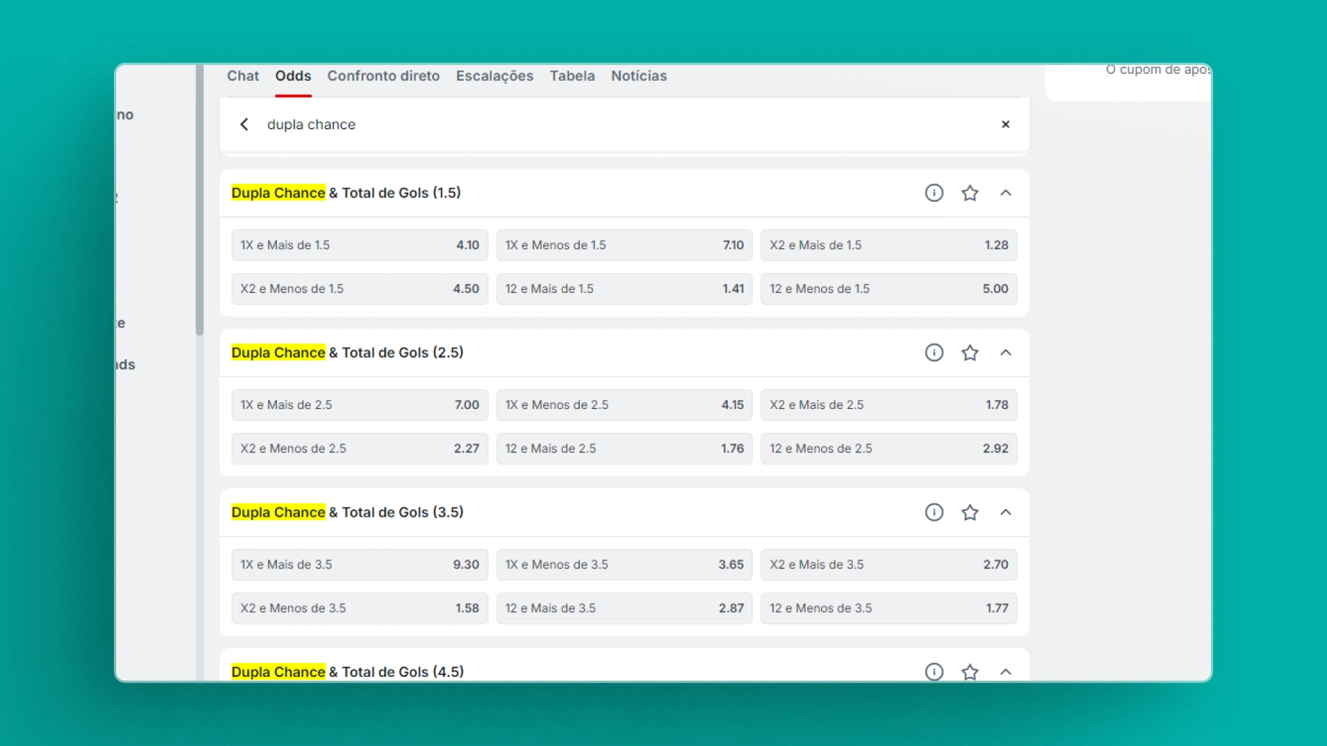 imagem dupla chance total de gols superbet