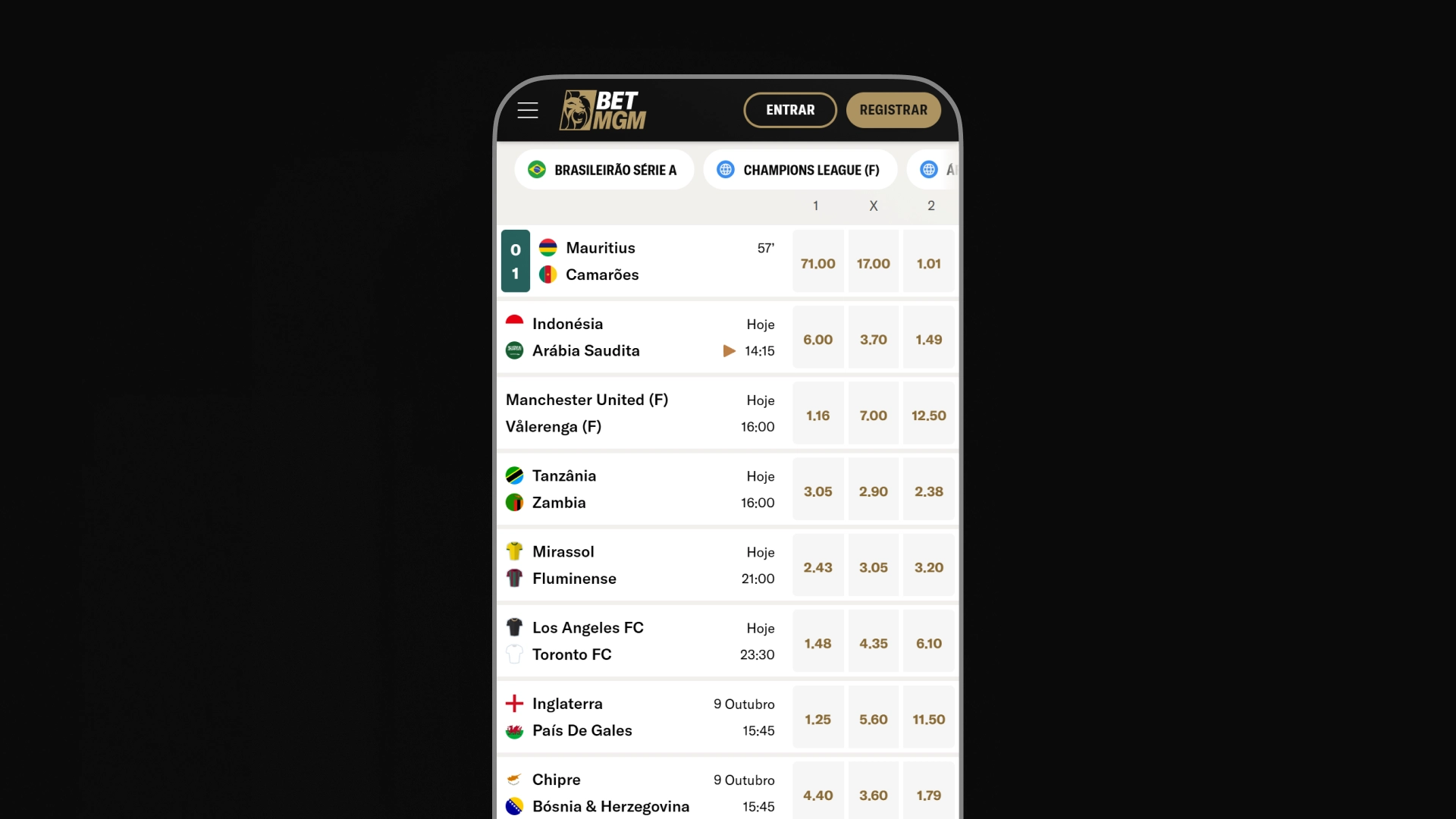 imagem home de apostas BetMGM