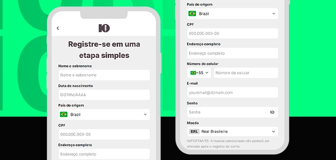imagem ilustrativa cadastro app 10Bet