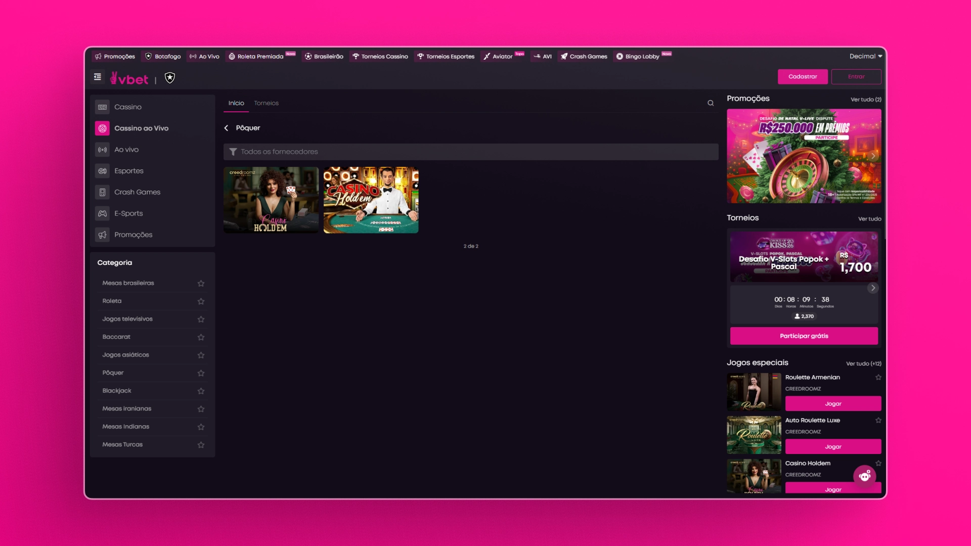 imagem ilustrativa poker vbet