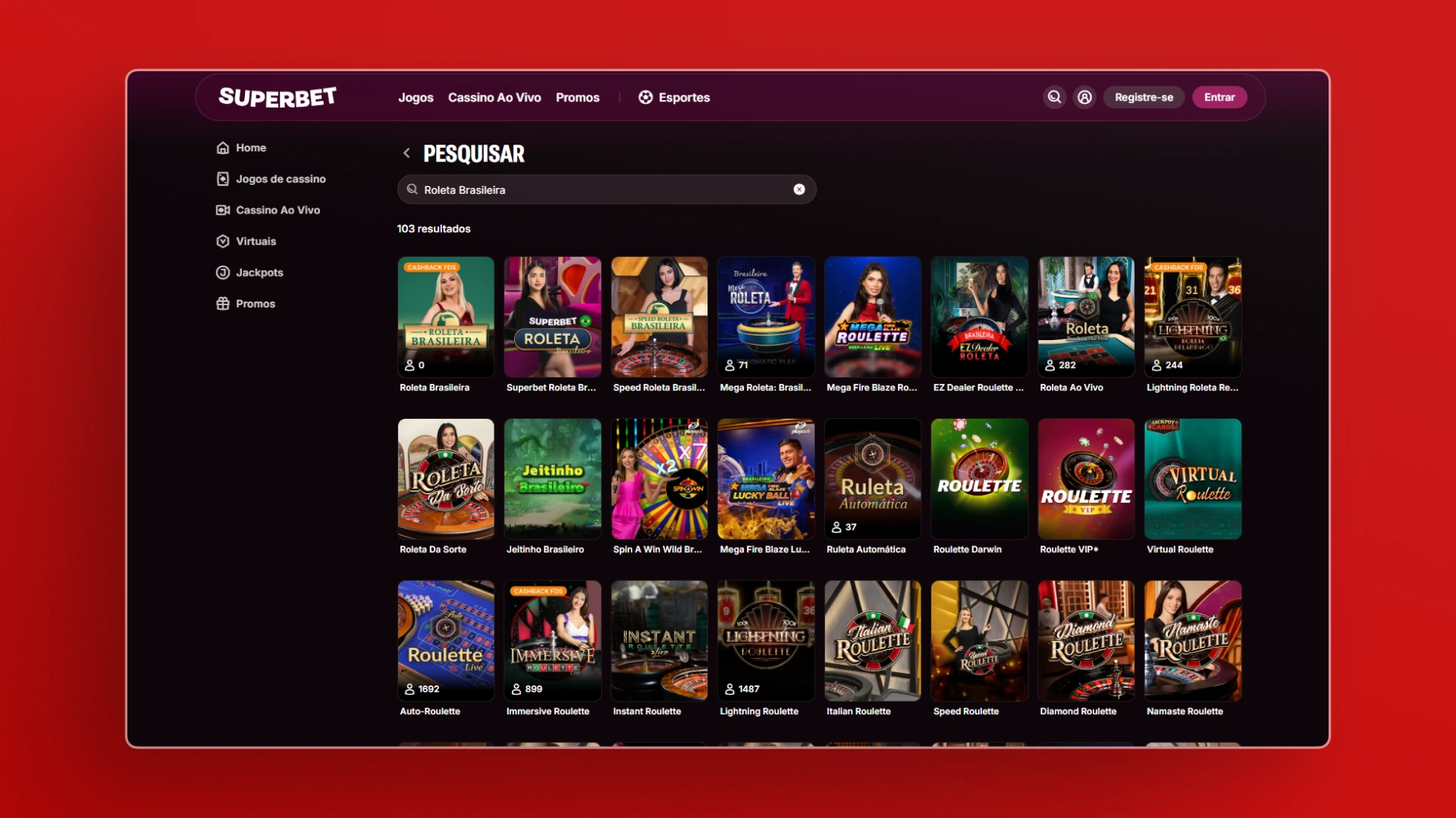 imagem ilustrativa roleta brasileira superbet