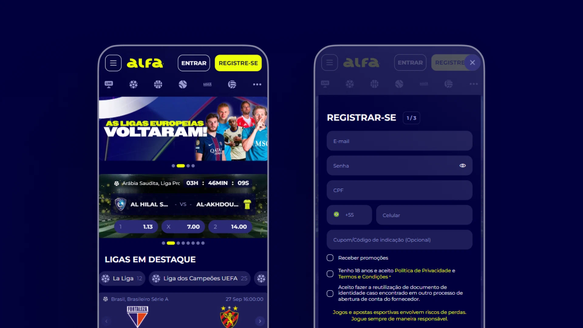 imagem mobile passos cadastro alfa