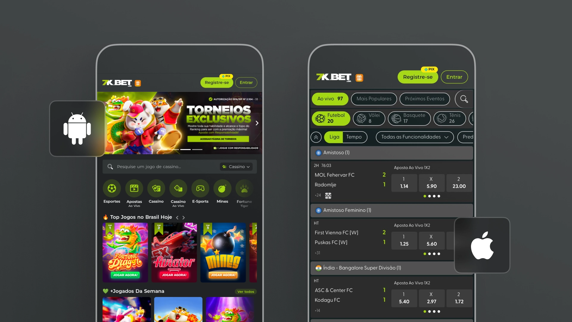imagem mockup mobile app 7kBet
