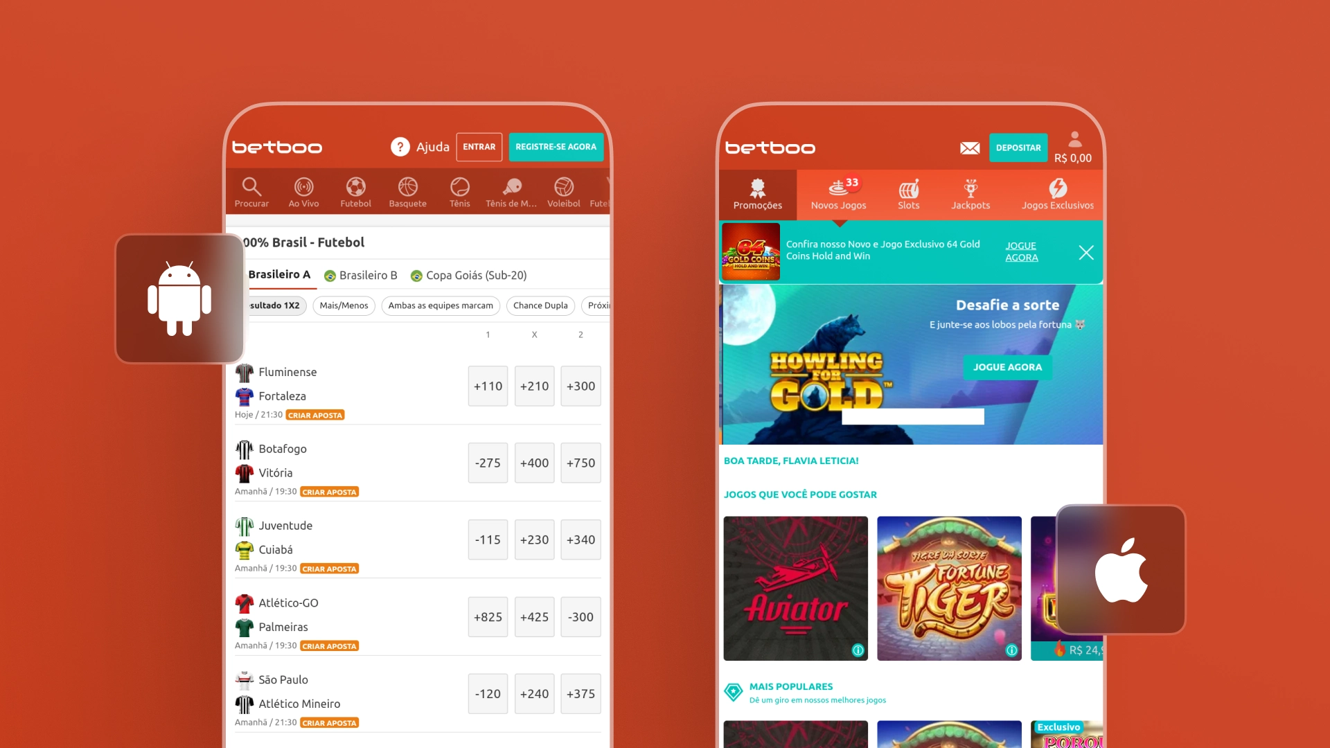 imagem mockup mobile app Betboo
