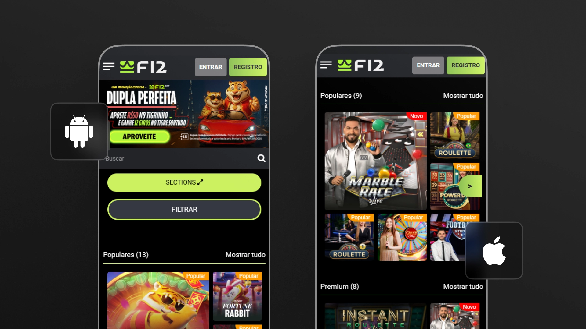 imagem mockup mobile app F12 bet