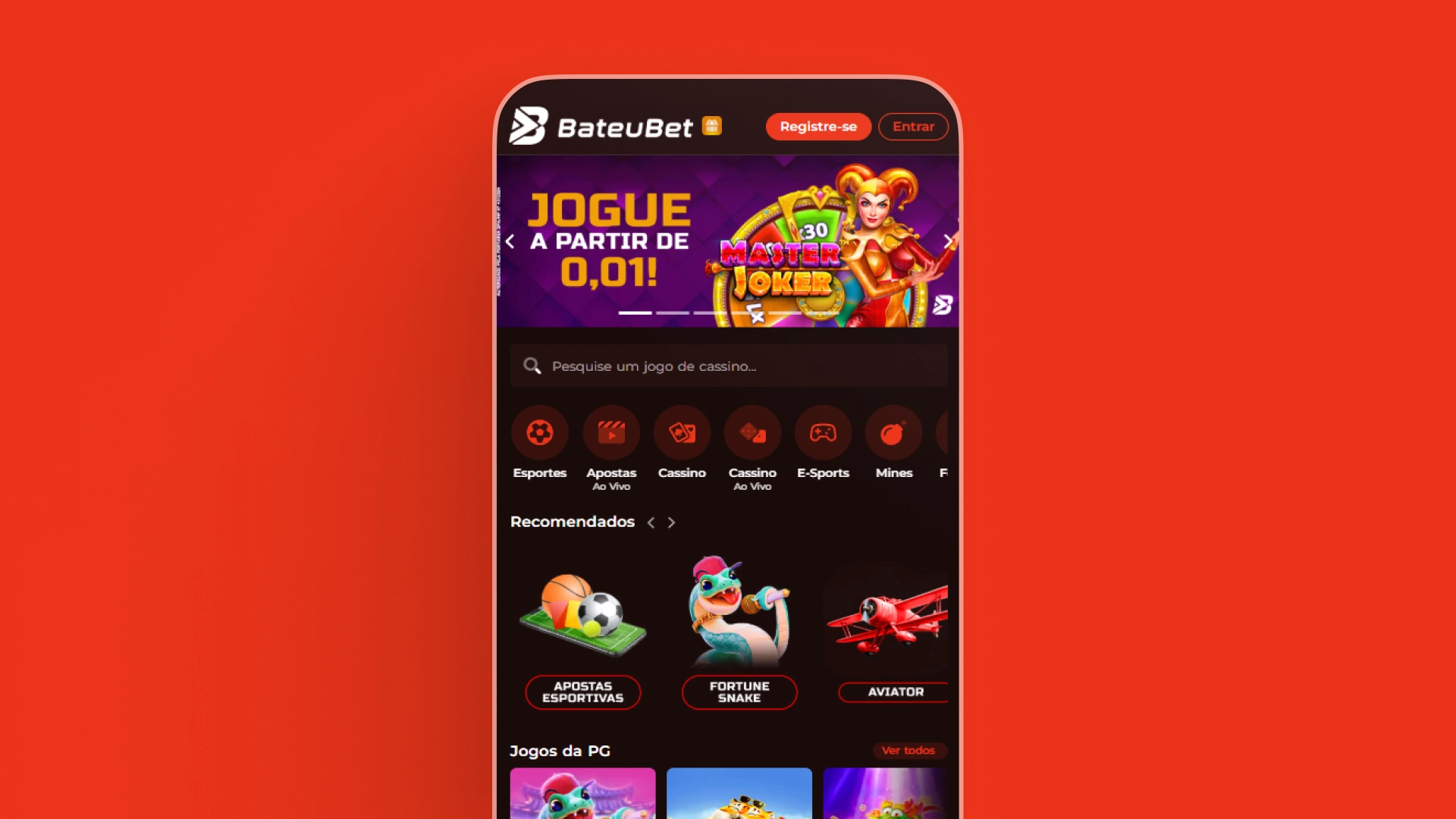 imagem mockup mobile app bateubet