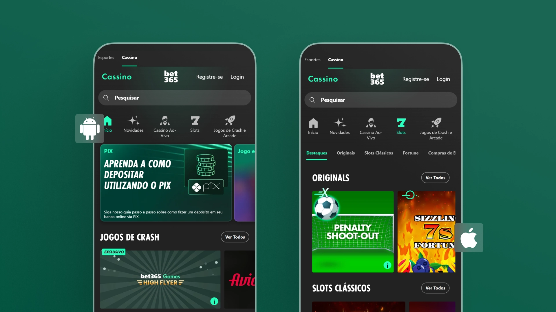 imagem mockup mobile app bet365
