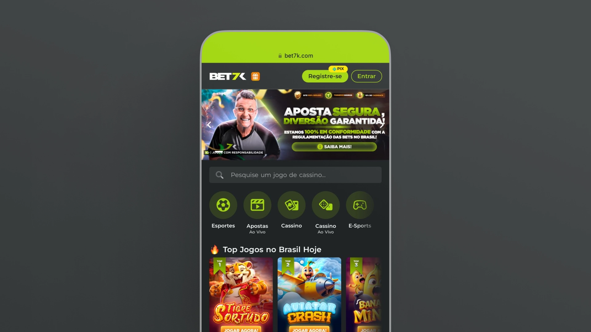 imagem mockup mobile app bet7k