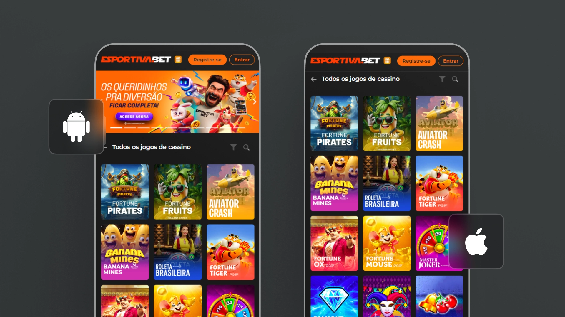 imagem mockup mobile app esportiva bet