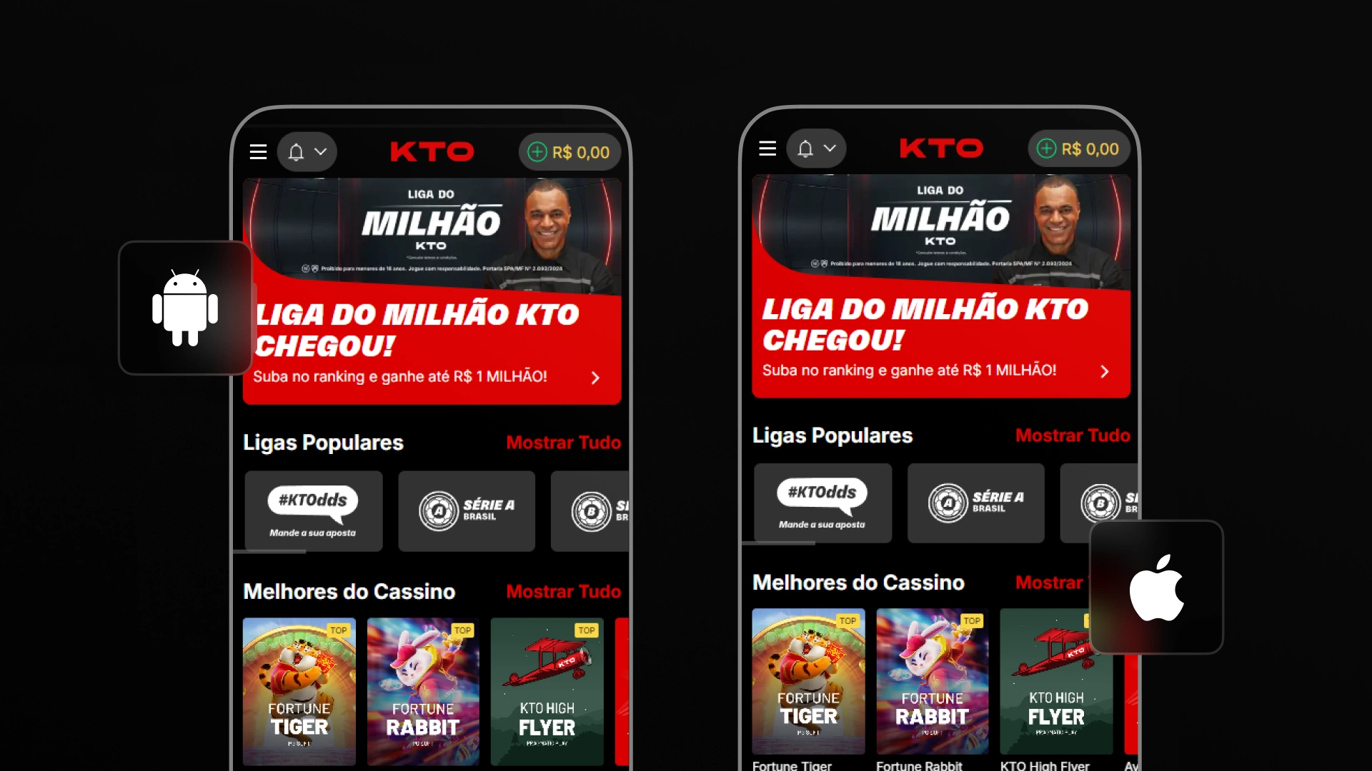 imagem mockup mobile app kto