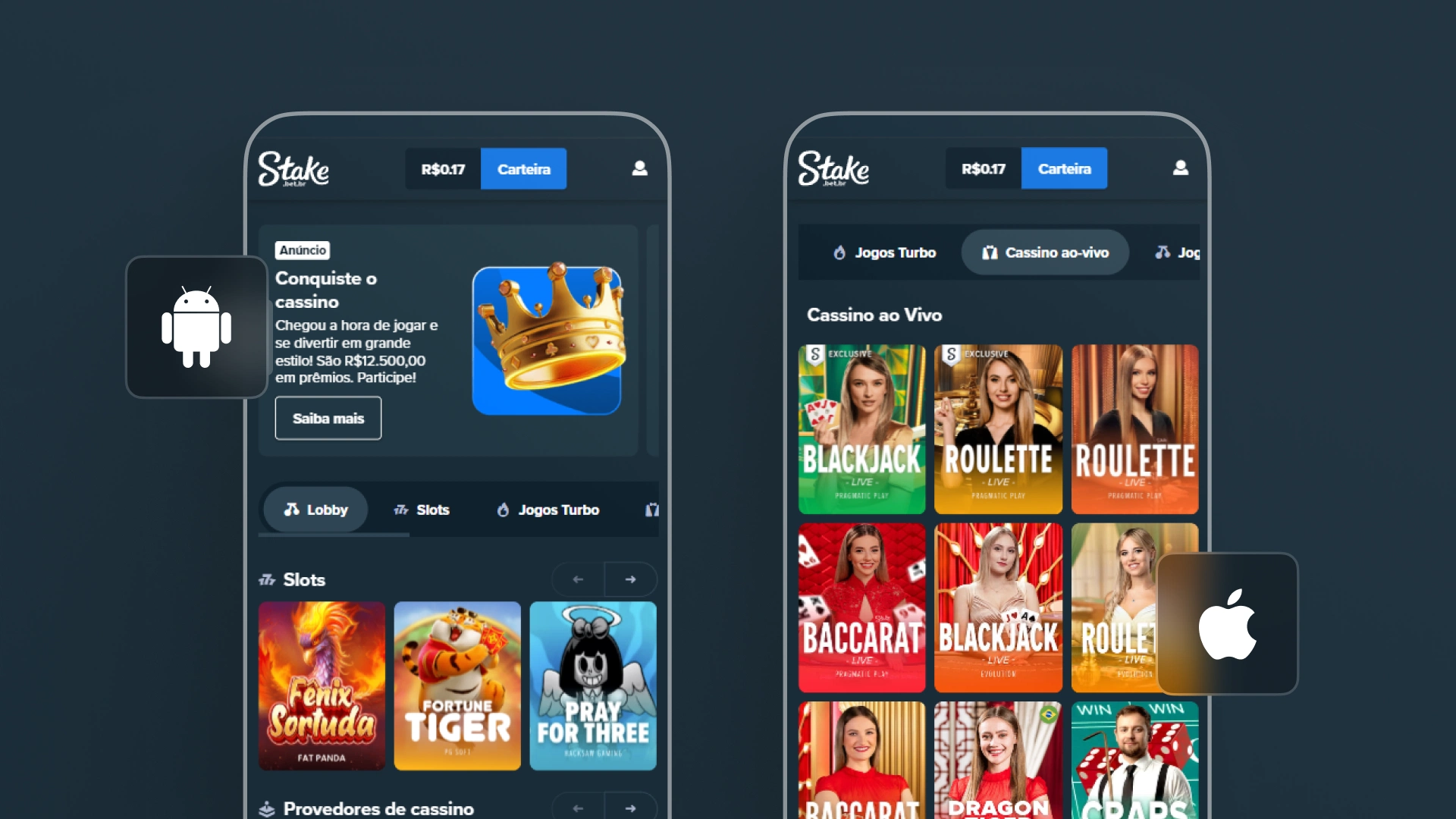 imagem mockup mobile app stake