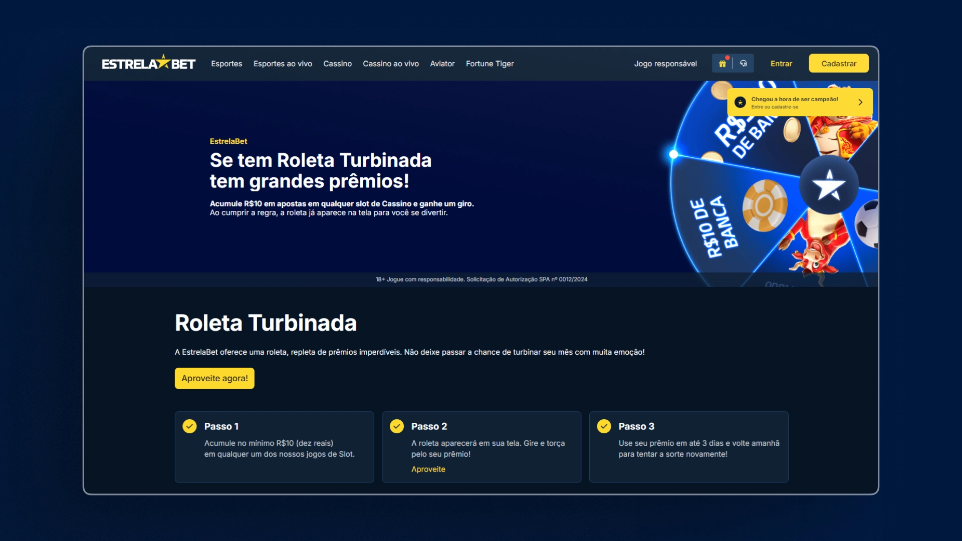 imagem roleta turbinada estrelabet