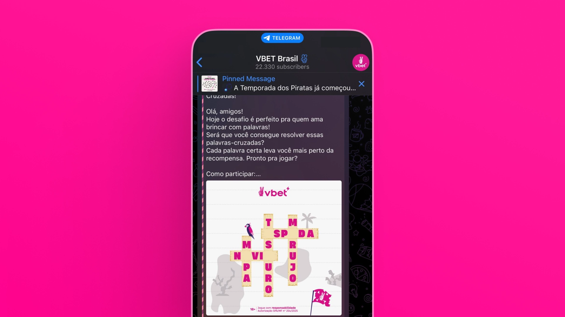 imagem telegram vbet