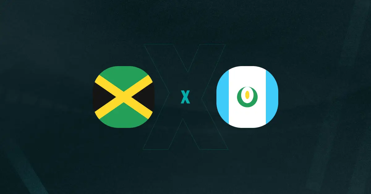 Escudos de Jamaica x Guatemala, que se enfrentam pelas Eliminatórias