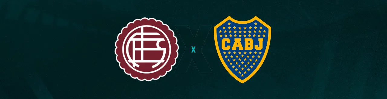 Escudos de Lanús e Boca Juniors, que duelam pelo Campeonato Argentino