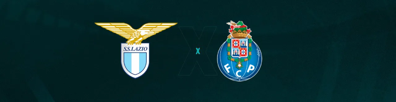 Escudos de Lazio e Porto, que se enfrentam pela Europa League