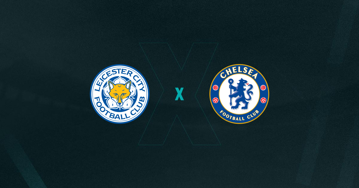 Escudos de Leicester e Chelsea, que duelam pela Premier League