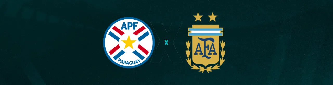 Escudos de Paraguai e Argentina, que se enfrentam pelas Eliminatórias Sul-Americanas