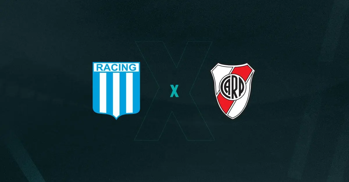 Escudos de Racing x River Plate