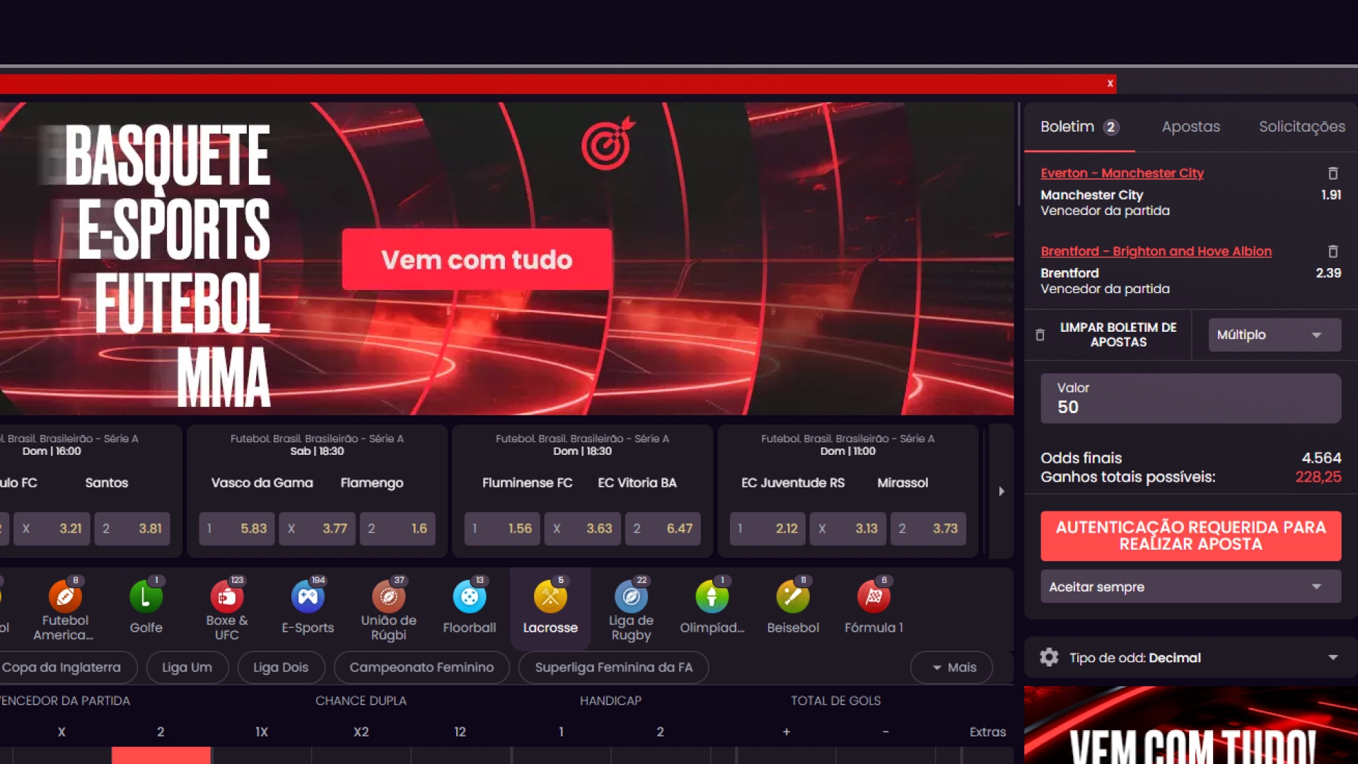 screenshot Apostas Múltiplas onabet