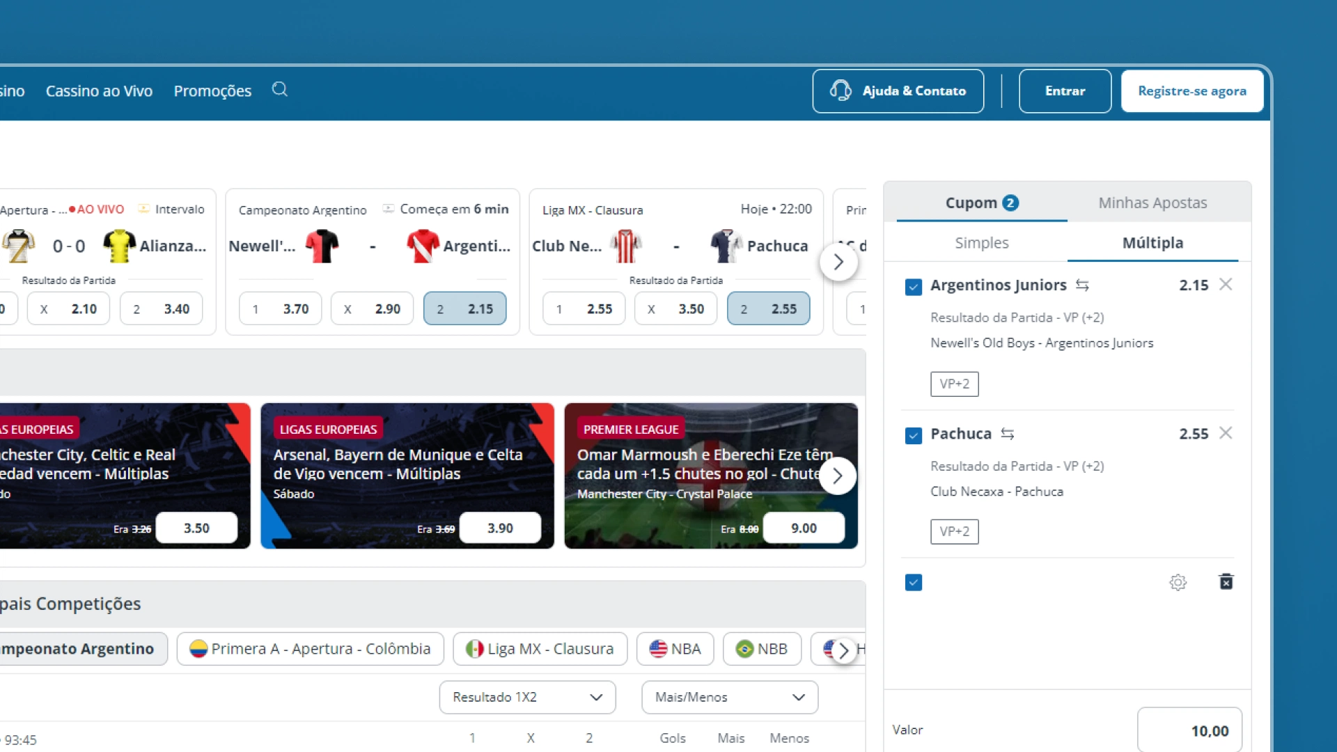 screenshot Apostas Múltiplas sportingbet