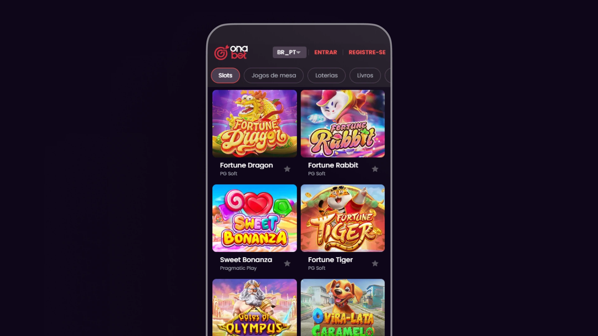 screenshot Quais os melhores slots onabet