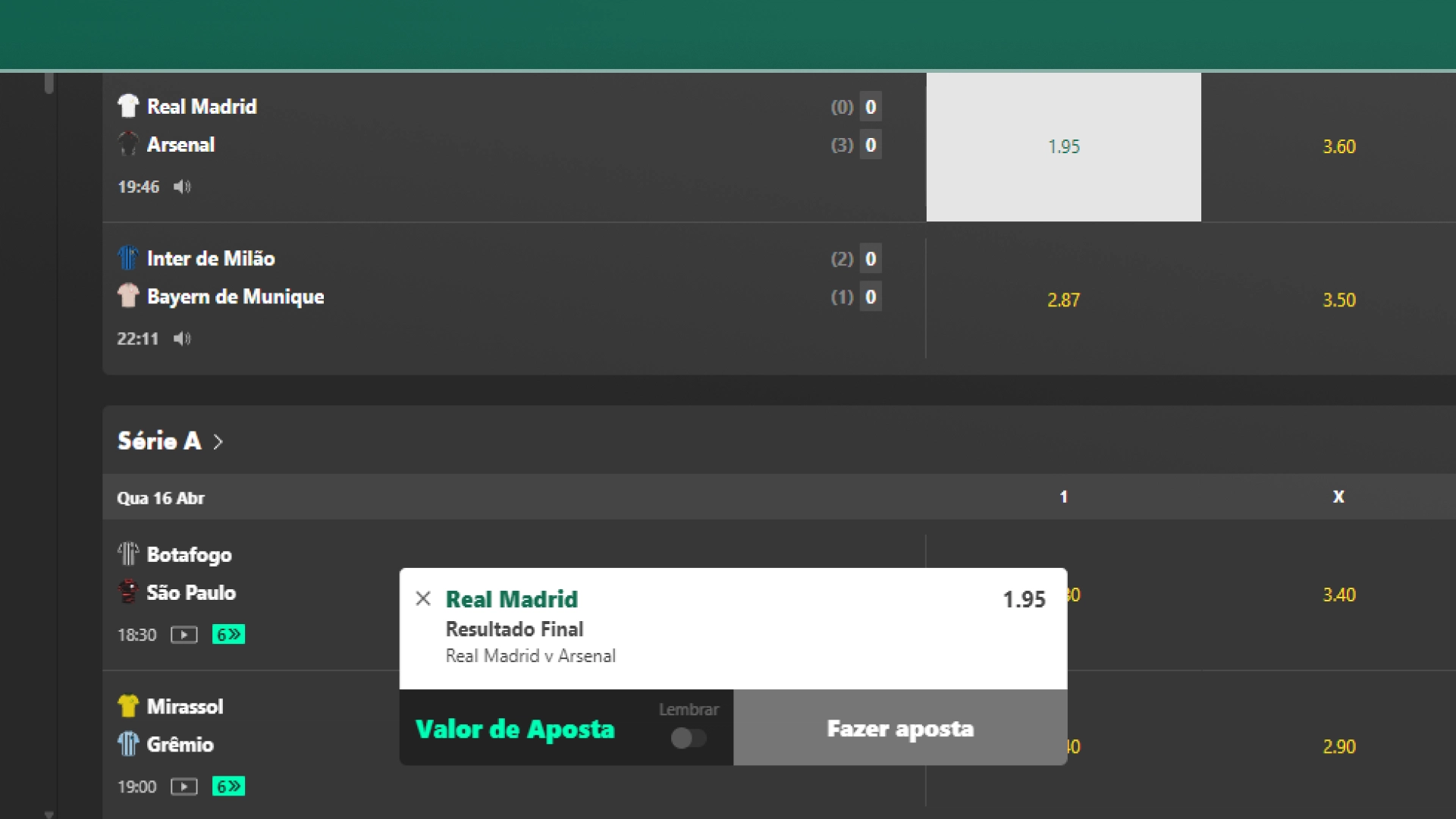 screenshot aposta simples bet365