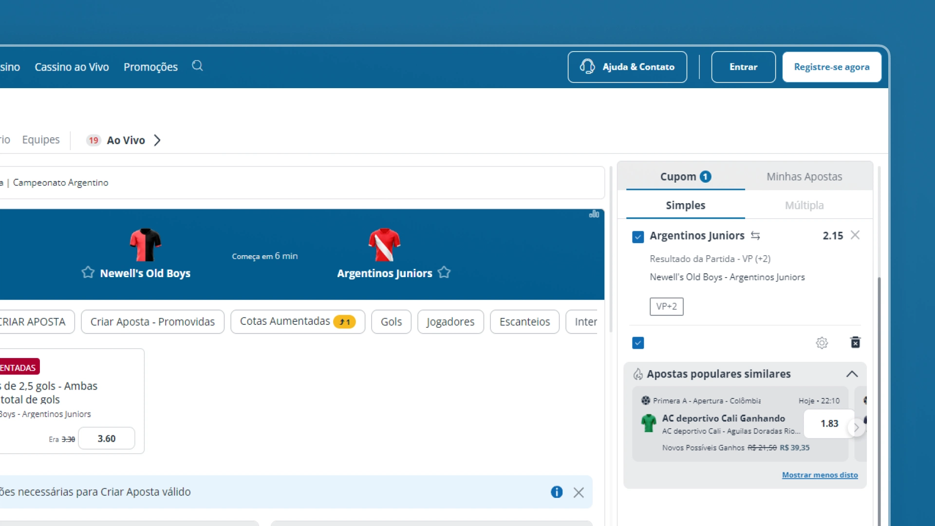 screenshot aposta simples sportingbet