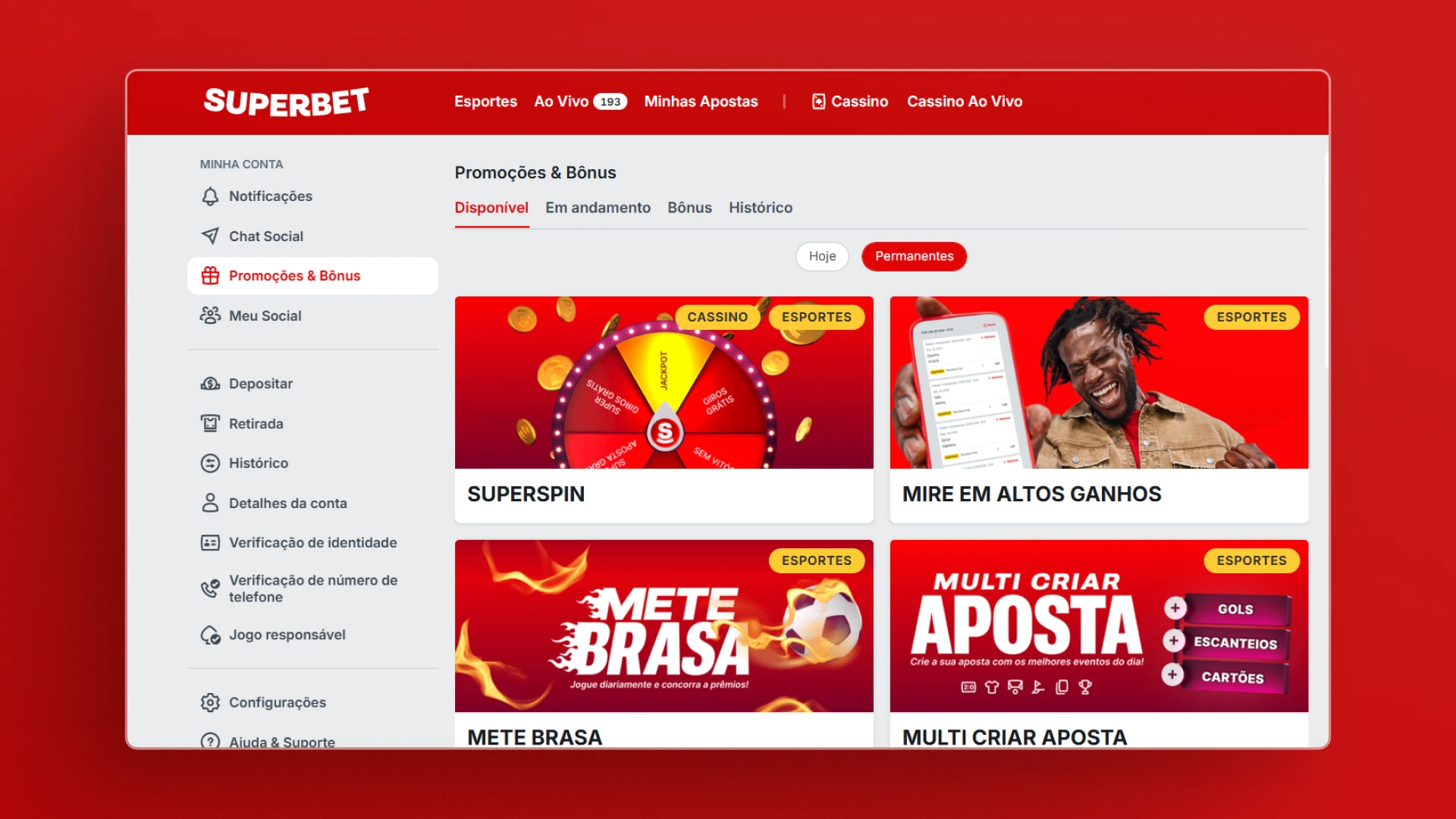 screenshot bonus superbet