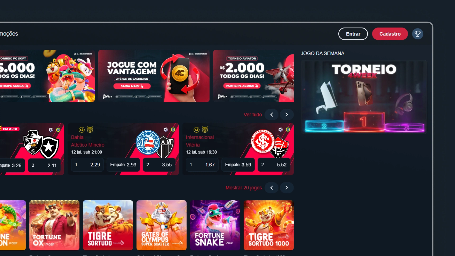 screenshot cadastro 01 4Play