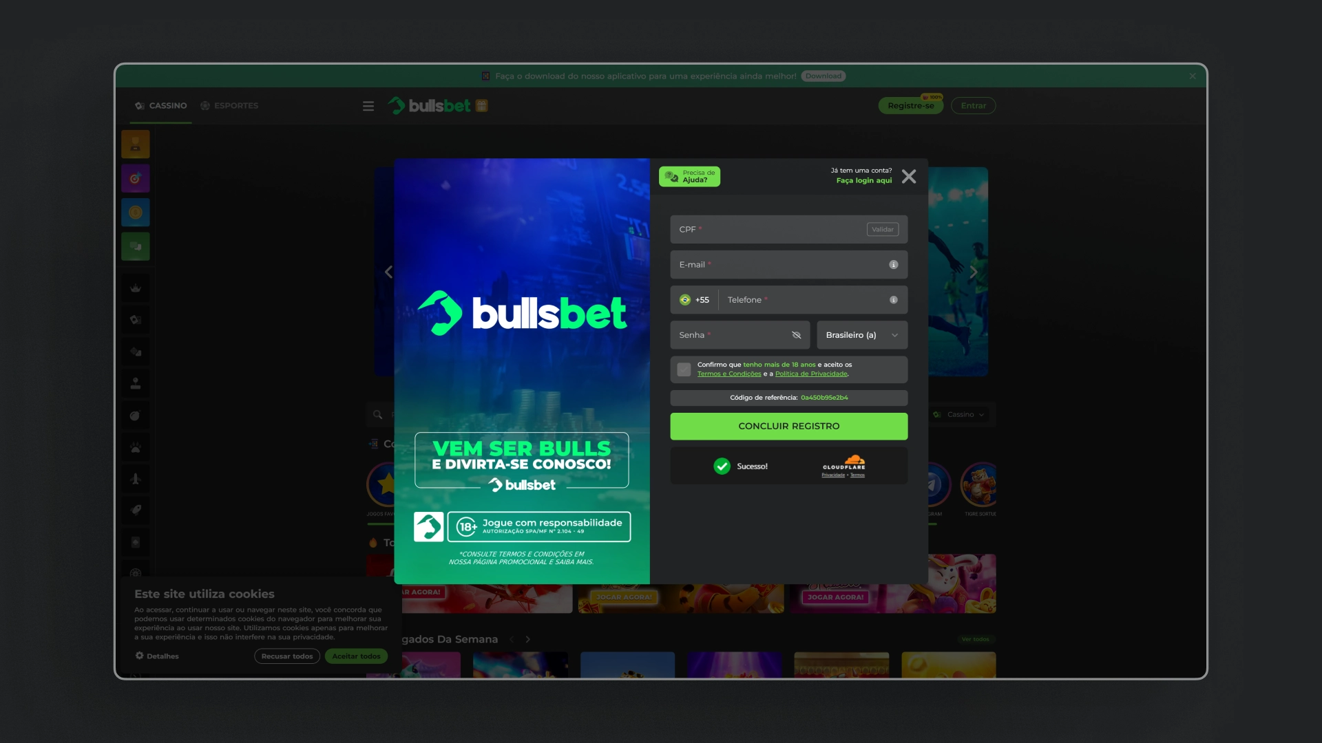 screenshot cadastro 01 bullsbet