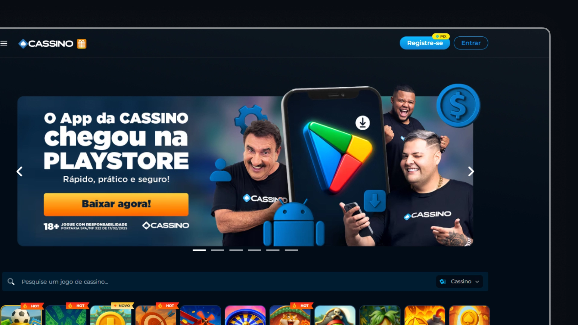 screenshot cadastro 1 CassinoBet