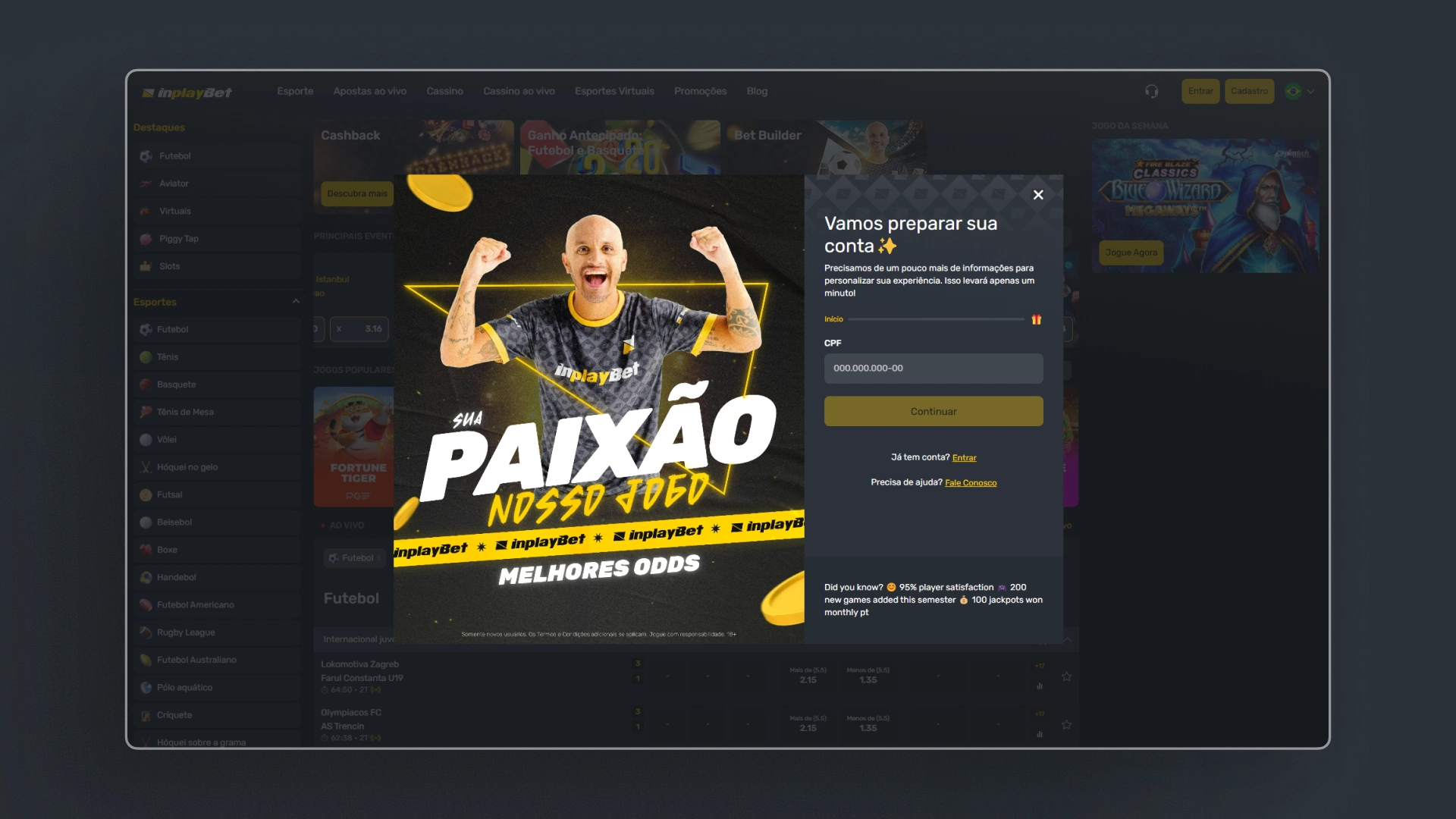 screenshot cadastro passo 01 InplayBet