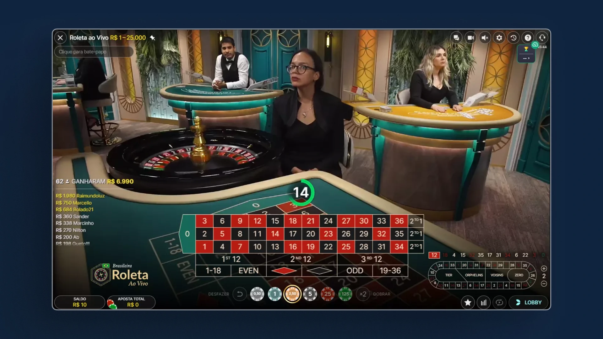 screenshot cassino ao vivo Betnacional