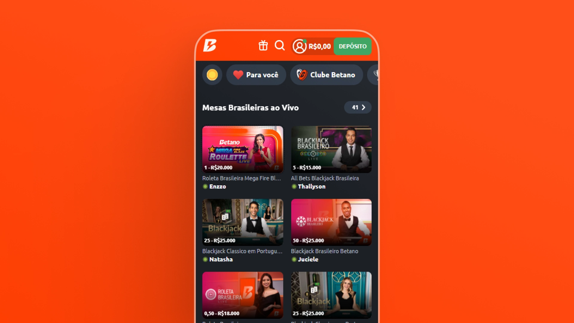 screenshot cassino ao vivo betano