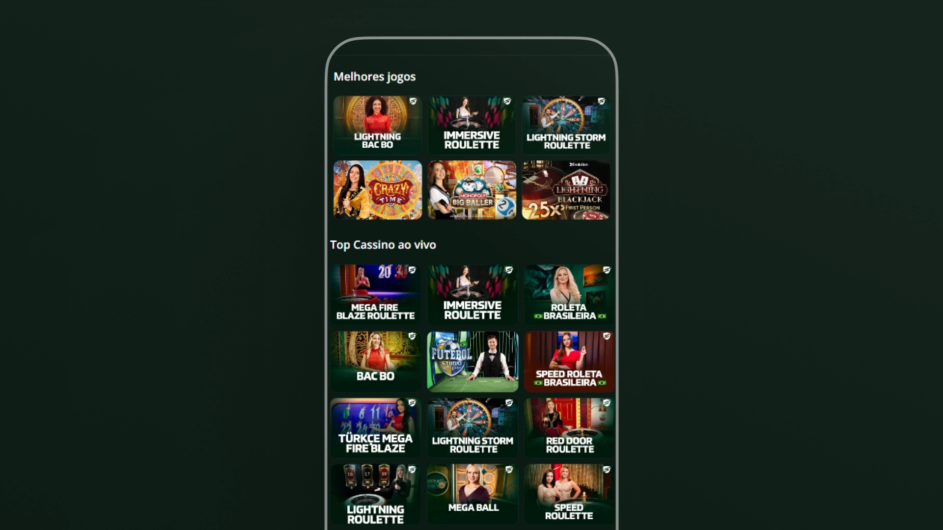 screenshot cassino ao vivo segurobet
