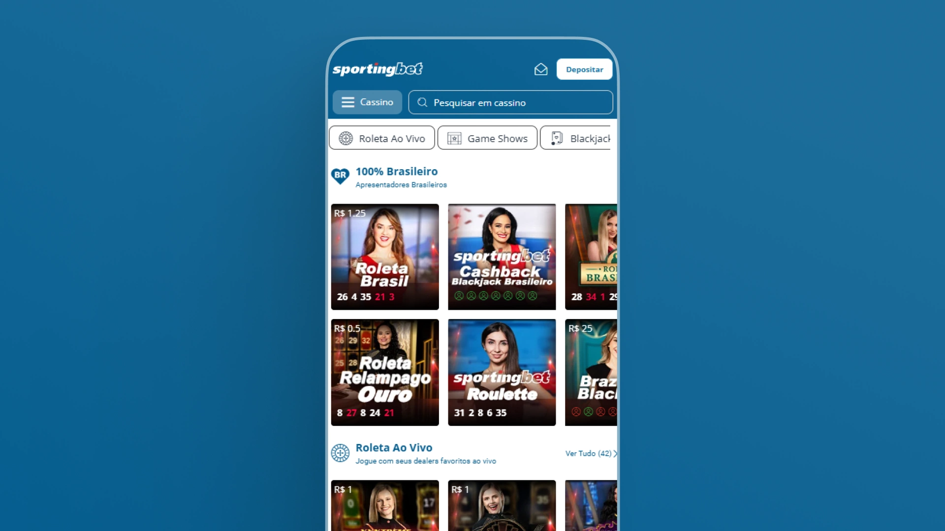 screenshot cassino ao vivo sportingbet