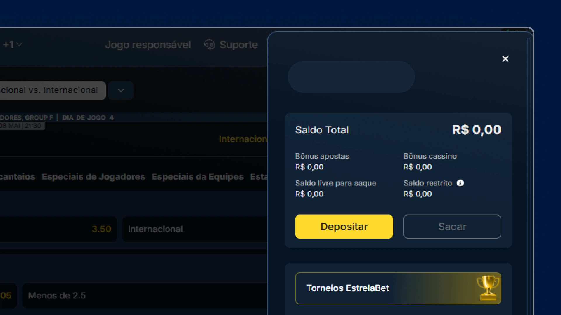 screenshot deposito 01 estrelabet