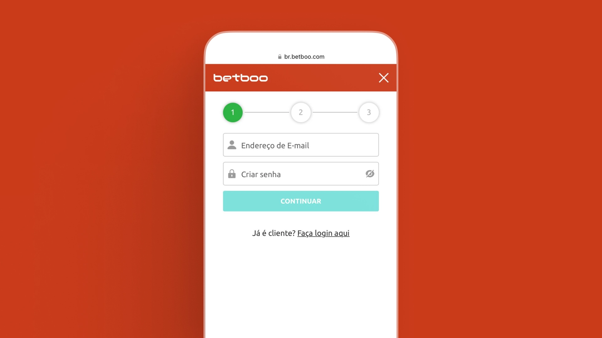 screenshot mobile cadastro Betboo